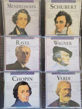 Lot of 6 CDs - Greatest Classical Hits - Verdi Chopin Ravel Wagner Schubert NEW